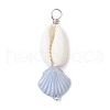Natural Cowrie Shell & Plastic Shell Shape Pendants PALLOY-JF03795-3