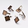 Brass Leverback Earring Findings X-KK-B816-AB-1