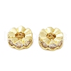 Brass Micro Pave Clear Cubic Zirconia Spacer Beads KK-L235-04G-2