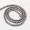 Electroplate Non-magnetic Synthetic Hematite Beads Strands G-J163-3x3mm-05-2