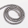 Electroplate Non-magnetic Synthetic Hematite Beads Strands G-J163-3x3mm-05-2