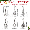 Christmas Trees Alloy Pendant Decoration HJEW-FG00005-2
