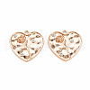 Mother's Day Brass Micro Pave Clear Cubic Zirconia Pendants KK-S364-186-1