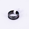 304 Stainless Steel Grooved Finger Ring Settings FIND-TAC0003-01B-2
