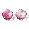Transparent Spray Painted Glass Beads GLAA-Q089-003-G004-4