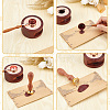 Brass Wax Seal Stamps with Wood Handle AJEW-WH0412-0256-3