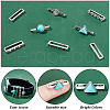   8Pcs 8 Style Half Round & Triangle Synthetic Turquoise Watch Band Charms Set MOBA-PH0001-12-4