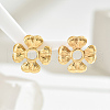 Stainless Steel Flower Stud Earrings GP4061-4