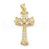 Brass Micro Pave Cubic Zirconia Pendants KK-Q066-38G-1