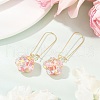 Resin Dangle Hoop Earrings EJEW-JE06352-01-1