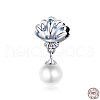 Anti-Tarnish Rhodium Plated 925 Sterling Silver European Dangle Charms HJEW-FF0012-16-7