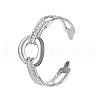 Ring Shape Stainless Steel Open Cuff Rings for Women WX5290-2-1