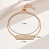 Brass Micro Pave Clear Cubic Zirconia Slider Bracelets ZW5320-2