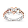 Heart & Infinity Alloy with Crystal Rhinestone Finger Rings for Women FS-WG07318-13-1