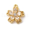 Brass Micro Pave Cubic Zirconia Charms KK-D371-04B-G-1