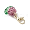 Flower Glass Seed Beads Beaded Pendant Decorations HJEW-MZ00195-05-4