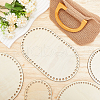 Fingerinspire Flat Round & Oval Wood Knitting Crochet Bottoms DIY-FG0005-02-5