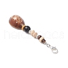 Natural Coconut & Shell & Lava Rock & Wood Beads Pendant Decorations HJEW-JM03227-01-4