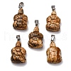 Natural Picture Jasper Pendants G-B127-06P-08-2