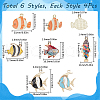 SUNNYCLUE 24Pcs 6 Styles Alloy Enamel Pendants ENAM-SC0005-69-2