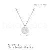 Stylish Stainless Steel Flat Round with Triskele/Triskelion Pendant Necklace for Women OQ4793-2-2