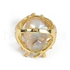 Nuggets Natural Pearl Finger Rings RJEW-P128-07G-3