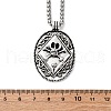 Tibetan Style Zinc Alloy Viking Pendant Necklaces NJEW-Z062-01AS-02-5