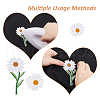 SUPERFINDINGS 24Pcs 4 Styles Daisy Sunflower Embroidered Cloth Patch PATC-FH0001-17-4