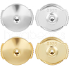 Beebeecraft 4Pairs 2 Colors 925 Sterling Silver Ear Nuts STER-BBC0007-58-1
