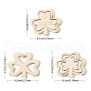 3 Sets 3 Styles Saint Patrick's Day Theme Wood Big Pendant Decorations HJEW-CJ0001-05-2