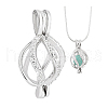   1Pc Rhodium Plated 925 Sterling Silver Rhinestone Pendants STER-PH0002-14-7