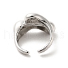 Brass Open Cuff Rings RJEW-P098-05P-3