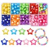 300Pcs 10 Colors Star Acrylic Beads TACR-YW0001-93-1