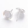 Brass Stud Earring Settings IFIN-Q006-S-2