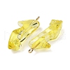 Transparent Resin Rhinestone Pendants RESI-Q021-01E-2