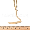 304 Stainless Steel Grim Reape Scythe Pendant Necklaces NJEW-H065-22G-3