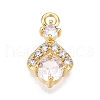 Brass Micro Pave Cubic Zirconia Pendants KK-T070-48G-1