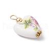 Handmade Printed Porcelain Pendants PALLOY-JF03972-4