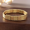 Adjustable 925 Sterling Silver Round Column Magnetic Beaded Necklaces for Women NJEW-A048-03G-1