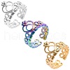 Fashionable 304 Stainless Steel Cuff Rings FS-WG08AB3-01-4