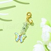 Alloy Enamel Butterfly Pendant Decoration HJEW-JM01555-02-2