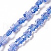 Transparent Electroplate Glass Beads Strands GLAA-C023-03D-2
