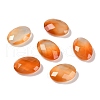 Natural Orange Red Agate(Dyed & Heated) Cabochons G-O175-15C-02-1