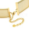 304 Stainless Steel Mesh Chain Choker Necklaces for Women NJEW-U012-03G-03-4