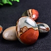 Mother's Day Gifts Natural Ocean Jasper Oval Palm Stone Reiki Polished Healing Pocket Worry Stone Crystal for Anxiety Stress Relief Therapy PW-WGFDB78-01-4