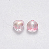 Transparent Spray Painted Glass Beads X-GLAA-R211-02-B04-2