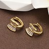Brass Micro Pave Clear Cubic Zirconia Hoop Earrings EJEW-D323-02G-2