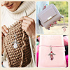 Angel Glass & Alloy Pendant Decoration HJEW-TAC0055-8