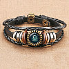 12 Constellations PU Leather Multi-strand Bracelets WGFD09F-07-1