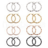 304 Stainless Steel Hoop Earrings EJEW-TA0001-05-7